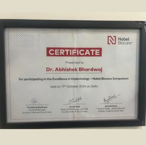 Dr. Abhishek Bhardwaj, implantologist at Abhirachna Dental