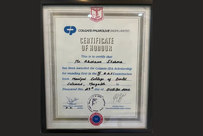 Colgate-Palmolive Certificate of Honour



